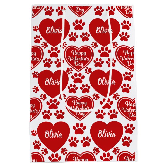 Sacola Para Presentes Média Saco de Presente Personalizado para o Dia dos Namo (Verso)