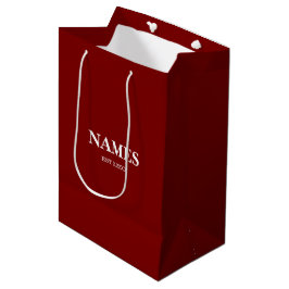 Sacola Para Presentes Média Saco de Presente Personalizado Vermelho Escuro Chi