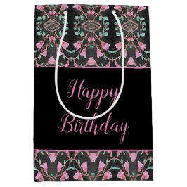 Sacola Para Presentes Média Saco de presente preto com destaque para o alto e