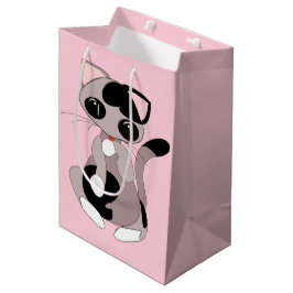 Sacola Para Presentes Média Saco de Presente Rosa de Gato Fofo