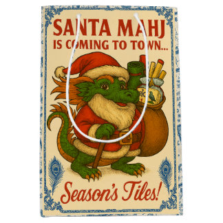 Sacola Para Presentes Média Saco de Presente Santa Mahj