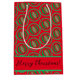 Sacola Para Presentes Média Saco de Presente Vermelho/Verde de Tamanho Médio