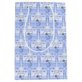 Sacola Para Presentes Média Saco de Presente Vertical Periwinkle Beleza Fluind