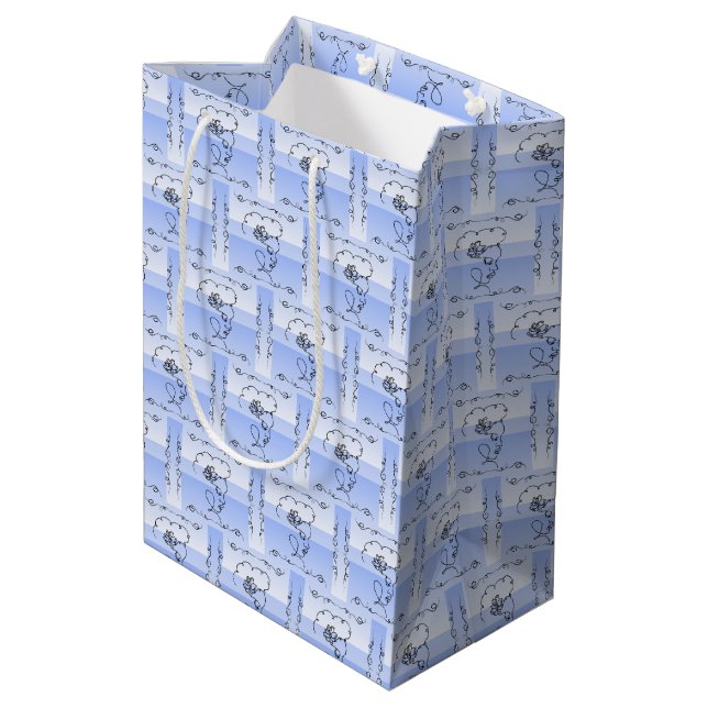 Sacola Para Presentes Média Saco de Presente Vertical Vinca de Beleza Fluindo (Verso inclinado)