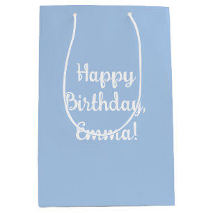 Sacola Para Presentes Média Saco de presentes azul francês personalizado