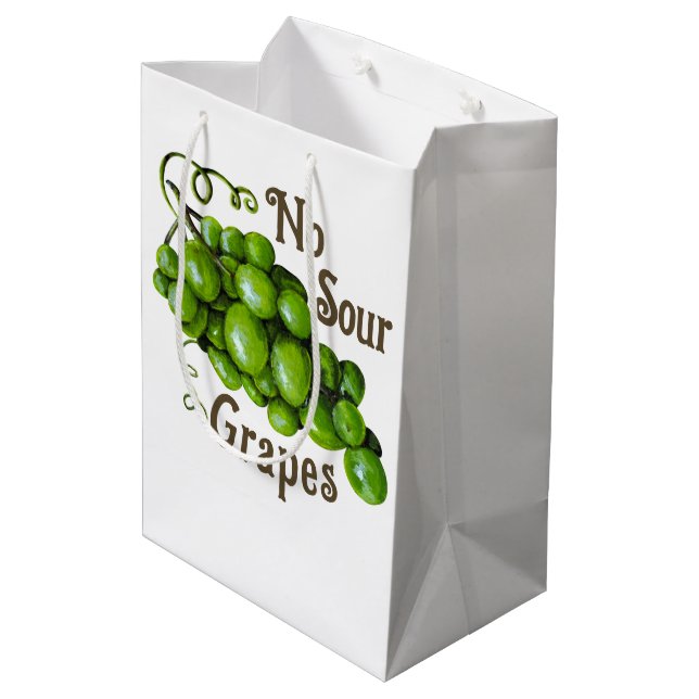 Sacola Para Presentes Média Saco de presentes de uvas (Verso inclinado)