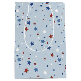 Sacola Para Presentes Média Saco de Presentes Estrelas Patrióticas