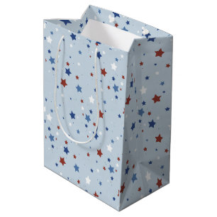 Sacola Para Presentes Média Saco de Presentes Estrelas Patrióticas
