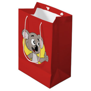 Sacola Para Presentes Média Saco de presentes meio cartoon de cartoon Koala