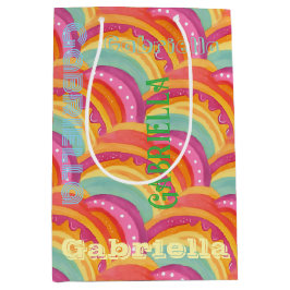 Sacola Para Presentes Média Saco de presentes para cores aquáticas felizes per