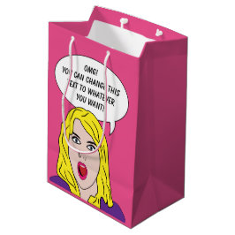 Sacola Para Presentes Média Saco de presentes personalizado da RETRO MULHER