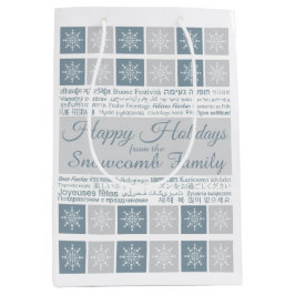 Sacola Para Presentes Média Saco de presentes personalizado "Feriados Felizes"