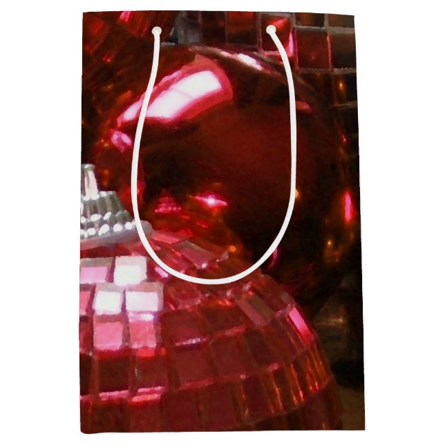 Sacola Para Presentes Média Saco de presentes Red Baubles (Frente)