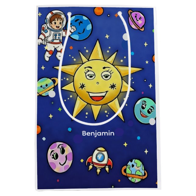 Sacola Para Presentes Média Saco de Presentes Sonhos de Infância (Frente)