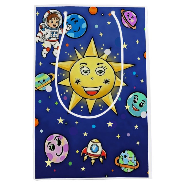 Sacola Para Presentes Média Saco de Presentes Sonhos de Infância (Frente)