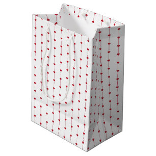 Sacola Para Presentes Média Saco do Namorados do Coração Vermelho Bonito