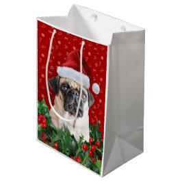 Sacola Para Presentes Média Saco do papel de embrulho do Pug