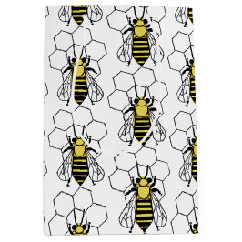 Sacola Para Presentes Média Saco do presente - Abelhas amarelas e pretas