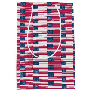 Sacola Para Presentes Média Saco do Presente com bandeira dos EUA