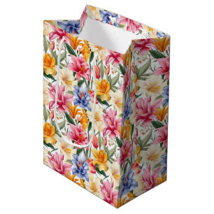 Sacola Para Presentes Média Saco do Presente de Impressão Floral