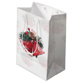 Sacola Para Presentes Média Saco do Presente de Natal - Anel na Alegria da Est