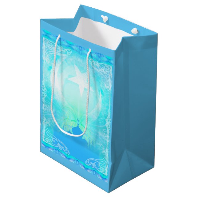 Sacola Para Presentes Média Saco do presente de Ramadan Kareem (Frente inclinada)