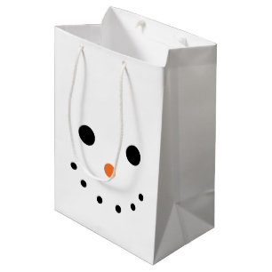 Sacola Para Presentes Média Saco do presente do boneco de neve