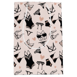 Sacola Para Presentes Média Saco do presente do Chá de panela de Lingerie