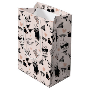 Sacola Para Presentes Média Saco do presente do Chá de panela de Lingerie