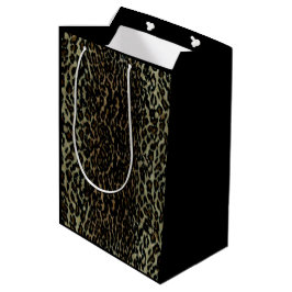 Sacola Para Presentes Média Saco do presente do meio de impressão do leopardo
