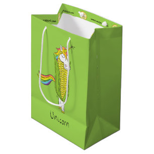 Sacola Para Presentes Média Saco do Presente do Unicórnio Funny Corn
