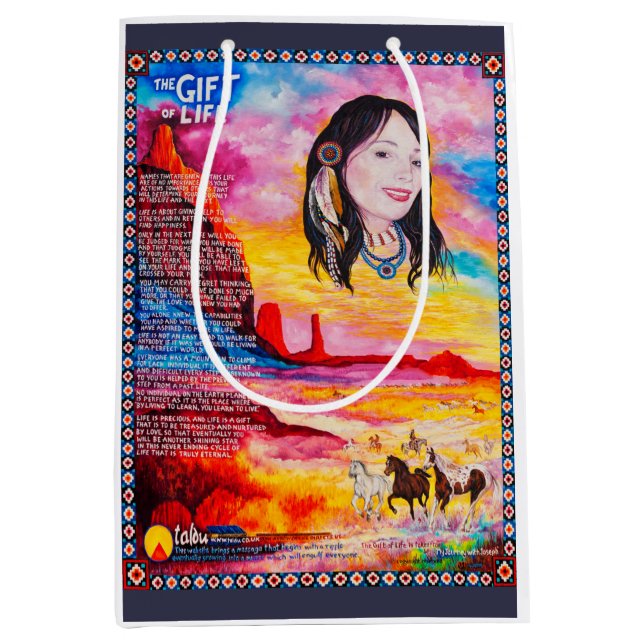 Sacola Para Presentes Média Saco do presente lustroso (Frente)