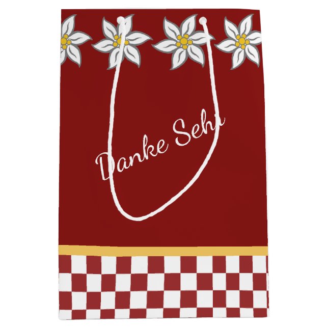 Sacola Para Presentes Média Saco do Presente Vermelho Médio Edelweiss (Frente)