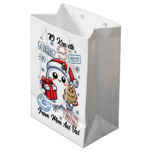 Sacola Para Presentes Média Saco Festivo De Férias Com Fantasma Gelado
