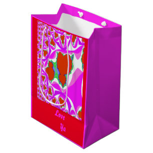 Sacola Para Presentes Média Saco Fractal do Coração Hemorragia