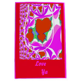 Sacola Para Presentes Média Saco Fractal do Coração Hemorragia