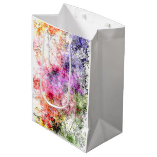 Sacola Para Presentes Média Saco Glossy Glossy Gift Primavera