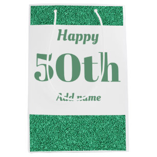 Sacola Para Presentes Média Saco personalizado bonito à moda 50th do presente