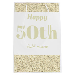 Sacola Para Presentes Média Saco personalizado bonito à moda 50th do presente