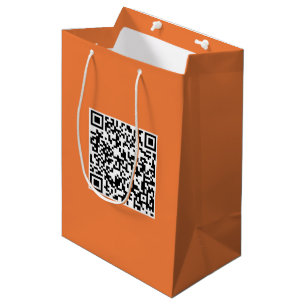 Sacola Para Presentes Média Saco Personalizado Médio com Código QR para Promoç