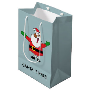 Sacola Para Presentes Média Saco preto do presente dos abraços do papai noel