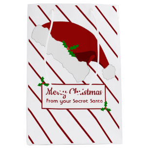 Sacola Para Presentes Média Saco secreto do presente do papai noel do Natal