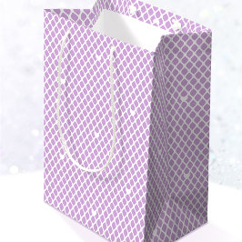 Sacola Para Presentes Média Sacolinha de Presente Coração Roscas Malha Roxo An
