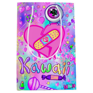 Sacola Para Presentes Média Sacolinha de Presente Média - Eu Amo Kawaii Colori