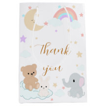 Sacos de Favor Pastel para Chás de Bebê com Animai