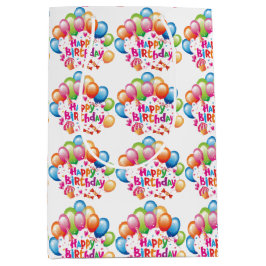 Sacola Para Presentes Média Sacos de Presente de Balões de Aniversário Médio