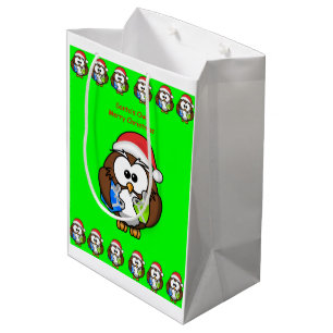 Sacola Para Presentes Média Sacos de Presente de Natal Coruja