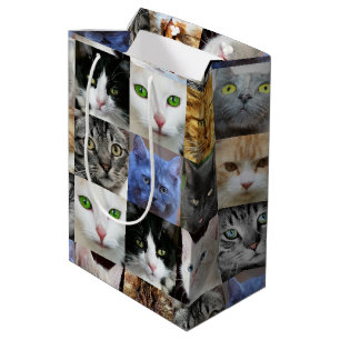 Sacola Para Presentes Média Sacos de Presente de Papel com Estampa de Gatos