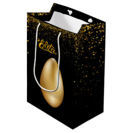Sacola Para Presentes Média Sacos de Presente de Páscoa Ovos de Ouro Médio