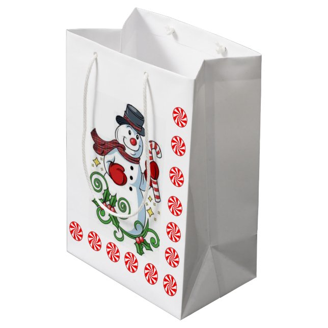 Sacola Para Presentes Média Sacos de Presentes de Natal (Verso inclinado)